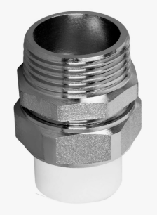 Штуцер PP-R комбинированный серый НР (НАР) Дн 20-3/4" VALFEX в Аральске