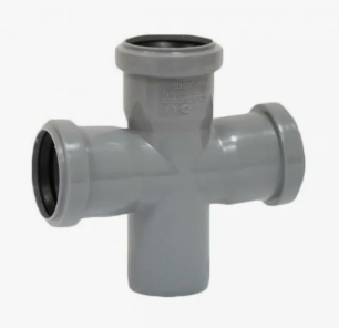 Крестовина PP-MD 1-плоск. бесшумная светло-серая Дн 110 87гр (DN100) б/нап в/к Ostendorf Skolan dB SKDA