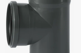 Тройник НПВХ с раструбом коричневый Дн 250-160 87гр б/нап в/к Ostendorf KGEA